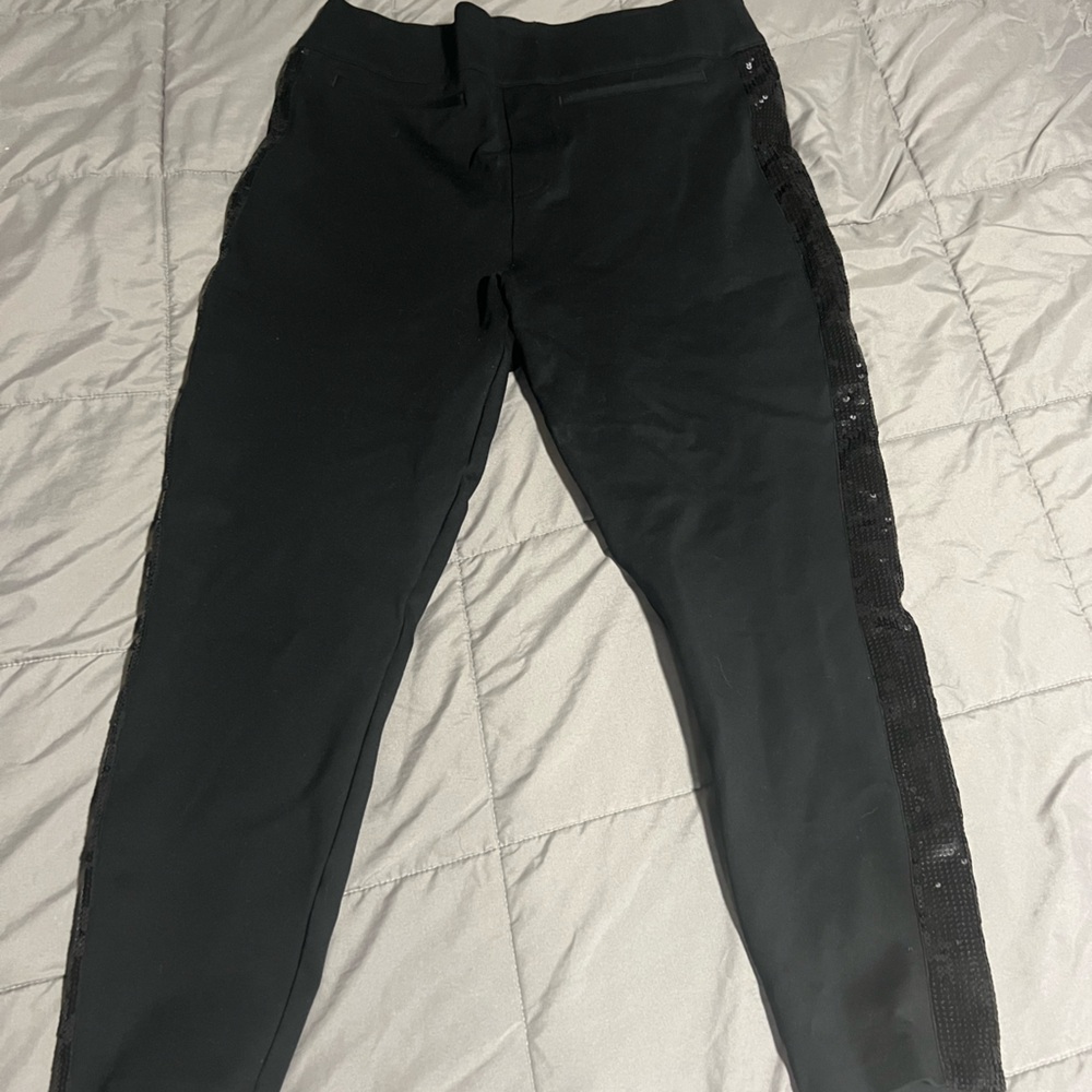 Spanx Perfect Pant - Black Sequin Tuxedo